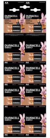 Батарейка Duracell Simply AA/LR06 BL 20шт(2штх10) відривний. Київ. фото 1 Батарейка Duracell Simply AA/LR06 BL 20шт(2штх10) відривний. Київ. фото 1