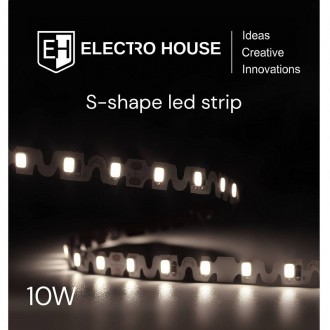 LED лента 10Вт 12В SMD2835 120 диодов, нейтральный белый 4500K, серия S-Shape, г. Днепр. фото 1 LED лента 10Вт 12В SMD2835 120 диодов, нейтральный белый 4500K, серия S-Shape, г. Днепр. фото 1
