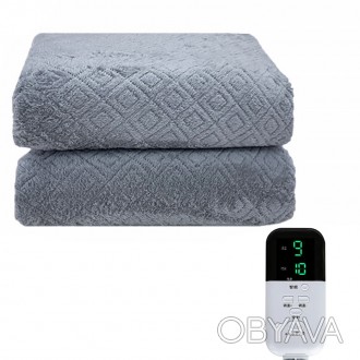 Электропростынь с подогревом от сети 220 вольт J-001 180*80 см Gray 12шт