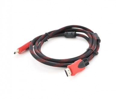 Кабель HDMI — HDMI v 1.4 5 метрів тато чорний червоний. Київ. фото 1 Кабель HDMI — HDMI v 1.4 5 метрів тато чорний червоний. Київ. фото 1