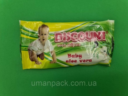Влажная салфетка 15 шт "Discount" Алоэ (1 пачка). Умань. фото 1 Влажная салфетка 15 шт "Discount" Алоэ (1 пачка). Умань. фото 1