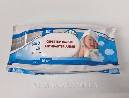 Влажная салфетка 60 шт с клапаном "EUROGROUP" Алоэ (1 пачка). Умань. фото 1 Влажная салфетка 60 шт с клапаном "EUROGROUP" Алоэ (1 пачка). Умань. фото 1
