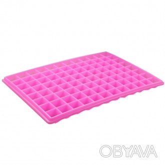 Форма для льда Lesko A245-01 Pink на 96 кубиков лоток для заморозки воды 11шт