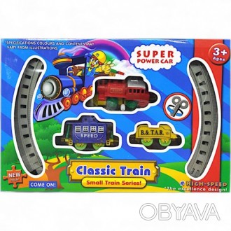 Железная дорога заводная "Classc Train" (локомотив+2 вагончика)