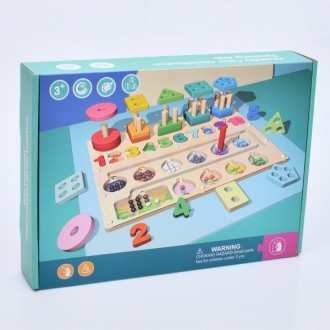 Деревянная игрушка Геометрика MD-0874. Киев. фото 1
