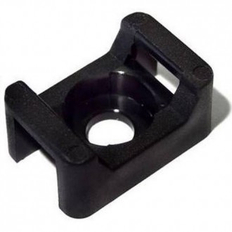 Площадка под стяжку / хомут до 8 мм черный (внутр. уп.100шт) ТМ СПЕКТР LUX. Днепр. фото 1