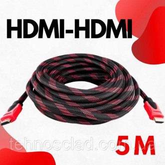 Кабель посилений 5м перехідник адаптер HDMI-HDMI тато-тато аудіо відео шнур UR-7. Кам'янське. фото 1 Кабель посилений 5м перехідник адаптер HDMI-HDMI тато-тато аудіо відео шнур UR-7. Кам'янське. фото 1
