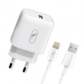 Зарядний пристрій SkyDolphin SC22EL (1USB, 2.1A) White (MZP-000158) + кабель Lig. Киев. фото 1 Зарядний пристрій SkyDolphin SC22EL (1USB, 2.1A) White (MZP-000158) + кабель Lig. Киев. фото 1