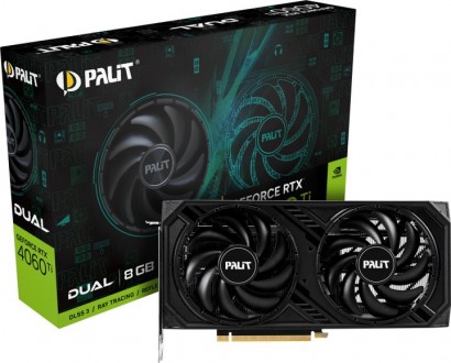 Відеокарта GF RTX 4060 Ti 8GB GDDR6 Dual Palit (NE6406T019P1-1060D). Киев. фото 1 Відеокарта GF RTX 4060 Ti 8GB GDDR6 Dual Palit (NE6406T019P1-1060D). Киев. фото 1