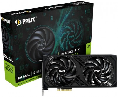 Відеокарта GF RTX 4060 8GB GDDR6 Dual Palit (NE64060019P1-1070D). Киев. фото 1 Відеокарта GF RTX 4060 8GB GDDR6 Dual Palit (NE64060019P1-1070D). Киев. фото 1