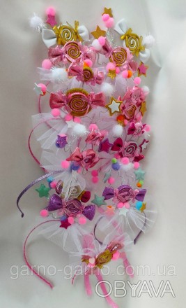 Цукерка обруч конфетка ободок обруч для волос для детского утренника обруч конфе