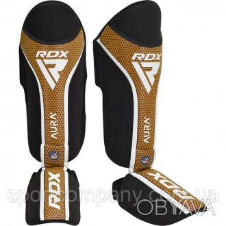Захист гомілки та стопи RDX SHIN INSTEP AURA PLUS T-17 Black Golden L