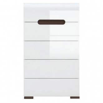 Комод в спальню ВМК (БРВ) Ацтека KOM5S/10/6 N (телескопы) Белый + Белый глянец (. Киев. фото 1