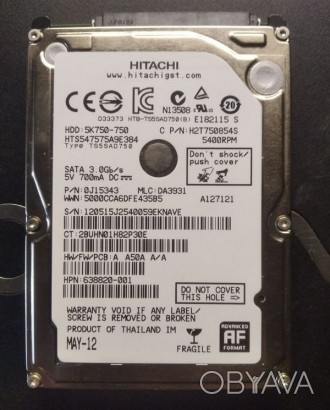 Жесткий диск Hitachi 750GB 2.5 SATA