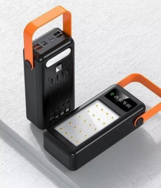 Повербанк Power Bank 40000 mAh со встроенными кабелями и фонариком. Одесса. фото 1 Повербанк Power Bank 40000 mAh со встроенными кабелями и фонариком. Одесса. фото 1