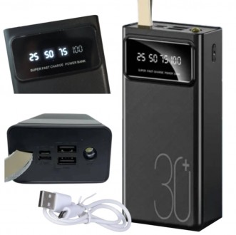Повербанк Power Bank мощный с емкостью 30000 mAh с фонариком. Одесса. фото 1 Повербанк Power Bank мощный с емкостью 30000 mAh с фонариком. Одесса. фото 1