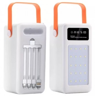 Повербанк Power Bank 40000 mAh со встроенными кабелями и фонариком. Одесса. фото 1 Повербанк Power Bank 40000 mAh со встроенными кабелями и фонариком. Одесса. фото 1