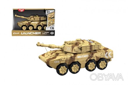 Игрушечный танк инерция подвижная башня с трещоткой WY1105B