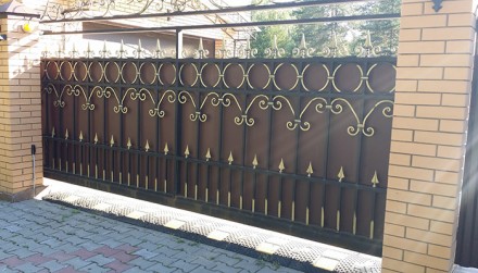 Сварні та ковані ворота, откатні ворота. Хвіртки та огорожі. Буча. фото 1 Сварні та ковані ворота, откатні ворота. Хвіртки та огорожі. Буча. фото 1