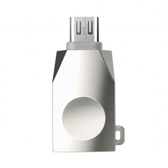 Адаптер Hoco UA10 USB V 3.0 - micro USB (F/M), Silver (UA10S). Киев. фото 1 Адаптер Hoco UA10 USB V 3.0 - micro USB (F/M), Silver (UA10S). Киев. фото 1
