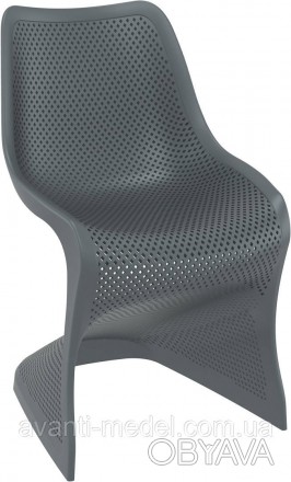 Кресло пластиковое Bloom chair, Siesta,Турция серый