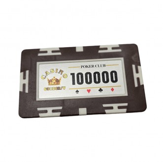 Фішка для покеру прямокутна, номінал 100.000, шт. Дніпро. фото 1 Фішка для покеру прямокутна, номінал 100.000, шт. Дніпро. фото 1
