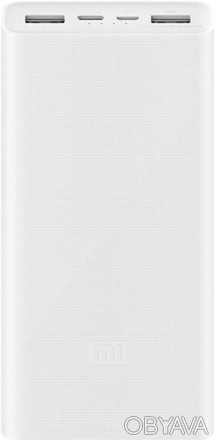 Павербанк 20000 mAh УМБ Xiaomi Mi Power Bank 3 USB-C 18W PLM18ZM White