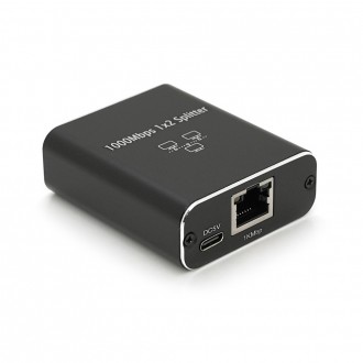 Активний RJ45 сплітер 1=>2 порту, підтримує 1000Mbps, with Type-C power supply. Киев. фото 1 Активний RJ45 сплітер 1=>2 порту, підтримує 1000Mbps, with Type-C power supply. Киев. фото 1