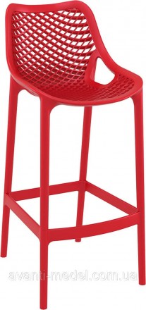 Барный пластиковый стул со спинкой Air Bar Stool 75 cm, Siesta, Турция, красный. Одесса. фото 1 Барный пластиковый стул со спинкой Air Bar Stool 75 cm, Siesta, Турция, красный. Одесса. фото 1