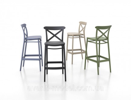 Стул плвастиковый барный Cross Bar Stool 75 см, Siesta, Турция. Одесса. фото 1 Стул плвастиковый барный Cross Bar Stool 75 см, Siesta, Турция. Одесса. фото 1