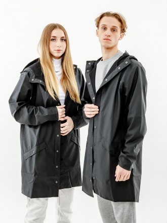 Куртка унісекс Rains Jackets Чорний S/M (7d1202-Black S/M). Шостка. фото 1 Куртка унісекс Rains Jackets Чорний S/M (7d1202-Black S/M). Шостка. фото 1