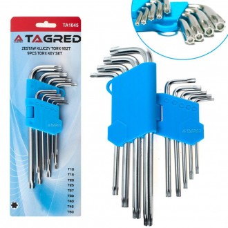 Шестигранные ключи тип TORX TAGRED TA1045 – отличный комплект для дома и мастерс. . фото 5