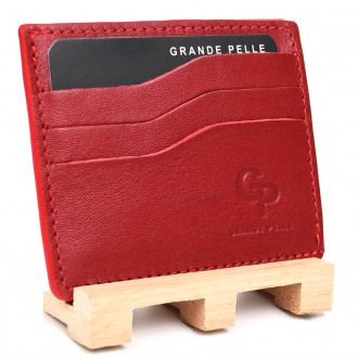 Кардхолдер CardCase, червоний Grande Pelle 305660. . фото 4