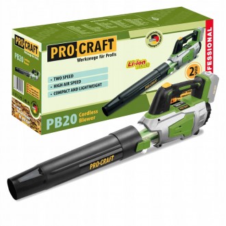 Аккумуляторная воздуходувка Procraft PB20 (из 1 АКБ 20в/4Ah и ЗУ). Луцк. фото 1 Аккумуляторная воздуходувка Procraft PB20 (из 1 АКБ 20в/4Ah и ЗУ). Луцк. фото 1