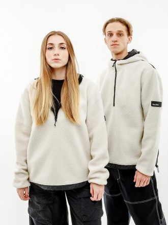 Толстовка унисекс Rains Tops Бело-черный M/L (7d1853-OffWhite M/L). Шостка. фото 1 Толстовка унисекс Rains Tops Бело-черный M/L (7d1853-OffWhite M/L). Шостка. фото 1