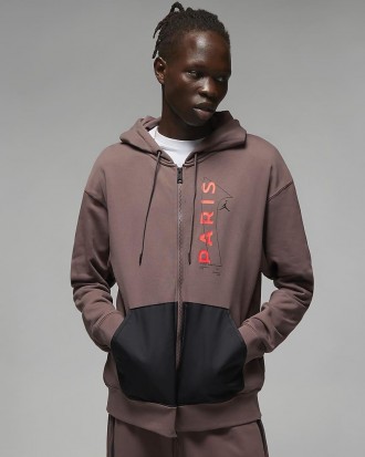 Мужская Толстовка JORDAN M J PSG FLC FZ Коричневый L (7dDN6150-291 L). Шостка. фото 1 Мужская Толстовка JORDAN M J PSG FLC FZ Коричневый L (7dDN6150-291 L). Шостка. фото 1