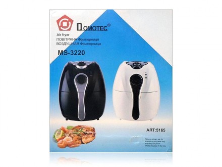 Аерофритюрниця Air Fryer 1300Вт 4,5л Domotec MS-3220 1. Київ. фото 1 Аерофритюрниця Air Fryer 1300Вт 4,5л Domotec MS-3220 1. Київ. фото 1
