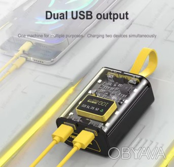 Корпус для power bank cyberpunk 18650x3 повербанк + нічник