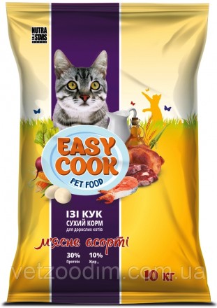 Корм для котів Easy cook мясне асорті 10 кг. Черкаси. фото 1 Корм для котів Easy cook мясне асорті 10 кг. Черкаси. фото 1