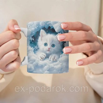 Чашка с котенком. Чашка с 3 Д эффектом. Чернигов. фото 1 Чашка с котенком. Чашка с 3 Д эффектом. Чернигов. фото 1