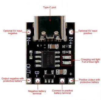 Мини-контроллер заряда TP4057 USB-Type-C 5V 1A. Бориспіль. фото 1 Мини-контроллер заряда TP4057 USB-Type-C 5V 1A. Бориспіль. фото 1
