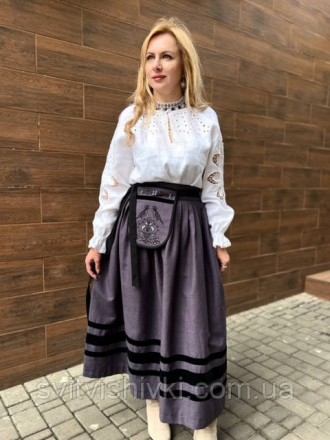 Зелена спідниця розшита з вишитою ладункою.. Ровно. фото 1 Зелена спідниця розшита з вишитою ладункою.. Ровно. фото 1