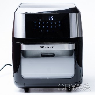 Аэрофритюрница 12 л Sokany аэрогриль без масла 1800W паровая фритюрница мультипе