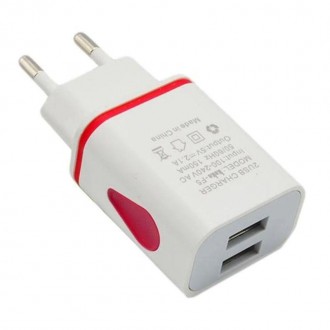 USB зарядка 5 вольт 1.1 ампера 6 Ватт на 2 USB порта с защитой от перегрузки и п. Дніпро. фото 1 USB зарядка 5 вольт 1.1 ампера 6 Ватт на 2 USB порта с защитой от перегрузки и п. Дніпро. фото 1