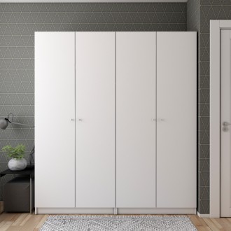 Комплект шкафов для одежды Doros Промо (2 шт.) 180х48х204 см Белый (DRS-011207). Днепр. фото 1 Комплект шкафов для одежды Doros Промо (2 шт.) 180х48х204 см Белый (DRS-011207). Днепр. фото 1