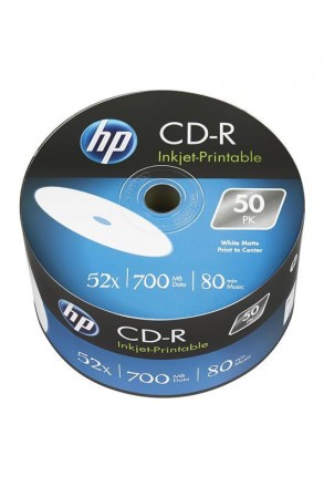 Диски CD-R HP (69301/CRE00070WIP-3) 700MB 52x IJ Print, без шпинделя, 50 шт.. Київ. фото 1 Диски CD-R HP (69301/CRE00070WIP-3) 700MB 52x IJ Print, без шпинделя, 50 шт.. Київ. фото 1