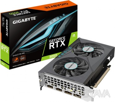 Відеокарта GF RTX 3050 6GB GDDR6 WindForce OC Gigabyte (GV-N3050WF2OC-6GD), фото 1
