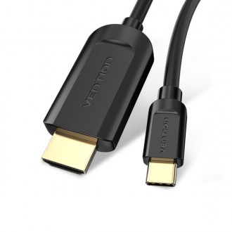 Адаптер-кабель Vention USB Type-C - HDMI (M/M), 2 м, Black (CGUBH). Киев. фото 1 Адаптер-кабель Vention USB Type-C - HDMI (M/M), 2 м, Black (CGUBH). Киев. фото 1