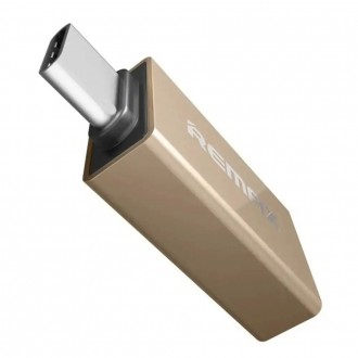 Адаптер Remax Glance USB-USB Type-C RA-OTG1 Gold (6954851289753). Киев. фото 1 Адаптер Remax Glance USB-USB Type-C RA-OTG1 Gold (6954851289753). Киев. фото 1