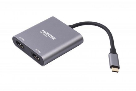 Адаптер-перехідник Maxxter 2хHDMI - USB Type-C V 2.0 (F/M), 0.1 м, Grey (V-CM-2H. Киев. фото 1 Адаптер-перехідник Maxxter 2хHDMI - USB Type-C V 2.0 (F/M), 0.1 м, Grey (V-CM-2H. Киев. фото 1